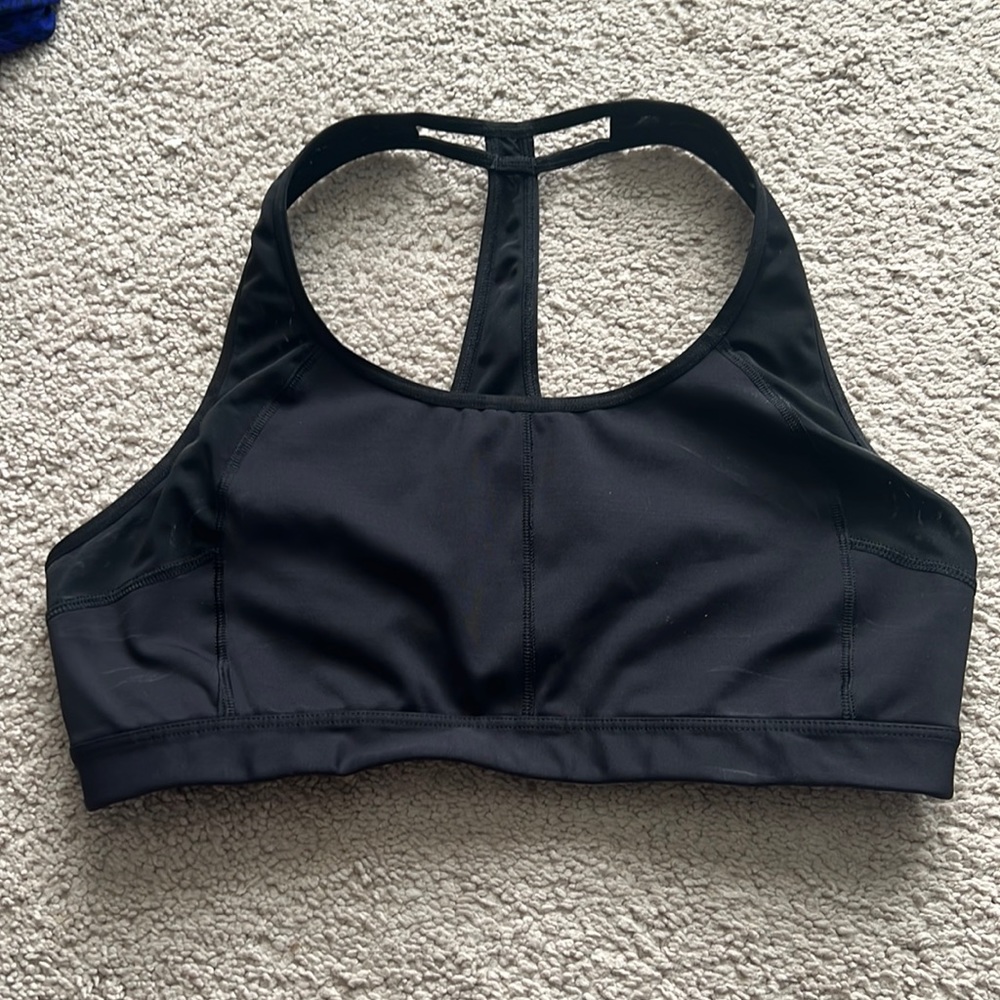 Athleta black sports bra L